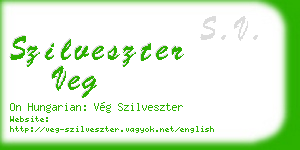 szilveszter veg business card